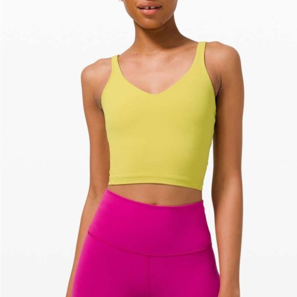 Yellow lulu lemon Crop Top size 4. Only worn once